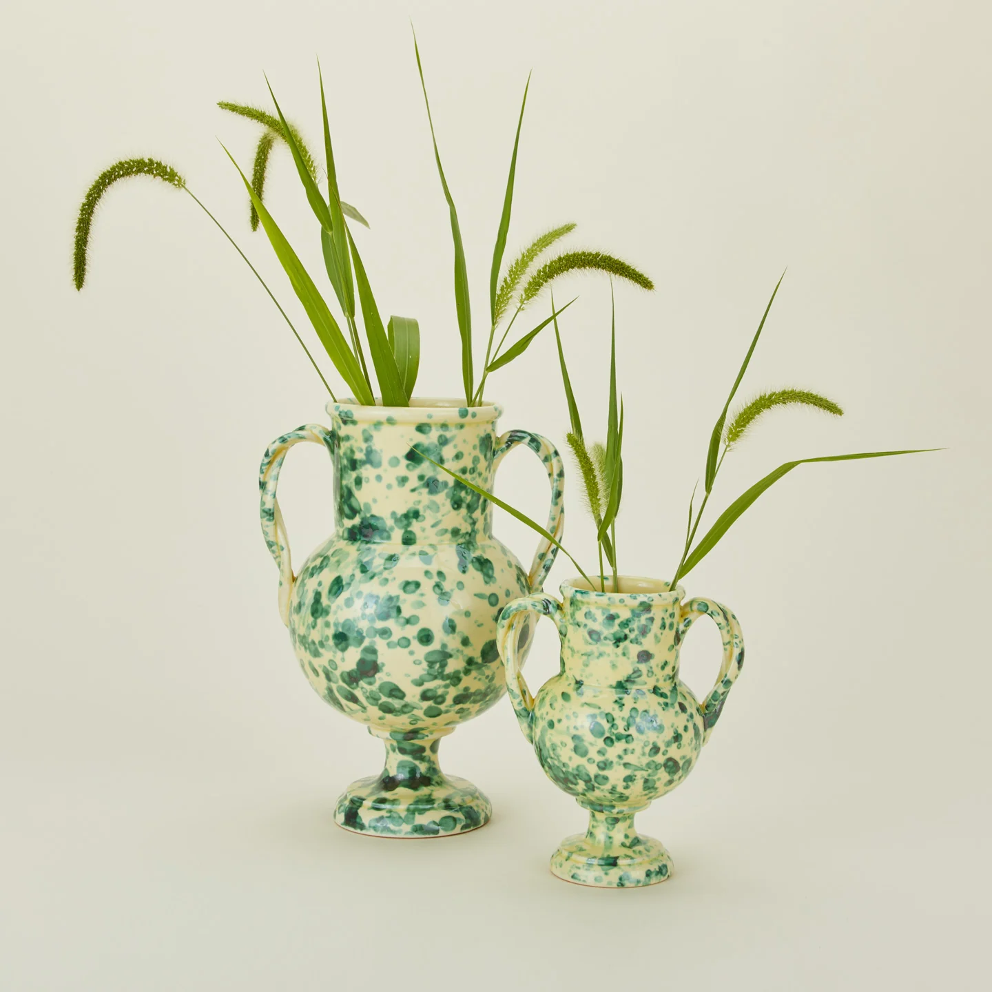 Splatter Verona Vase - Yellow/Green