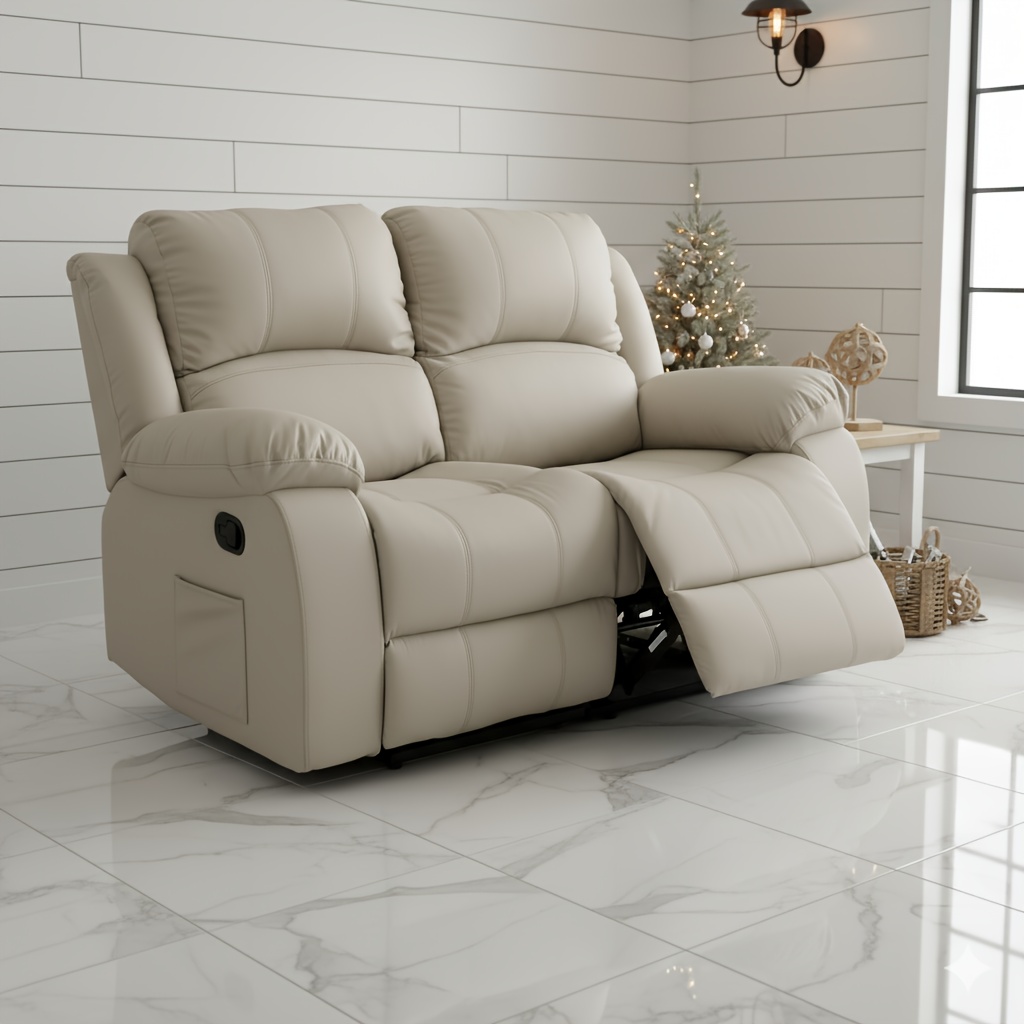 Double recliner, double adjustable recliner with side pockets, manual recliner sofa suitable for the living room, home recliner sofa set, sofa with recliners, double sofa suitable for the living room and home theater