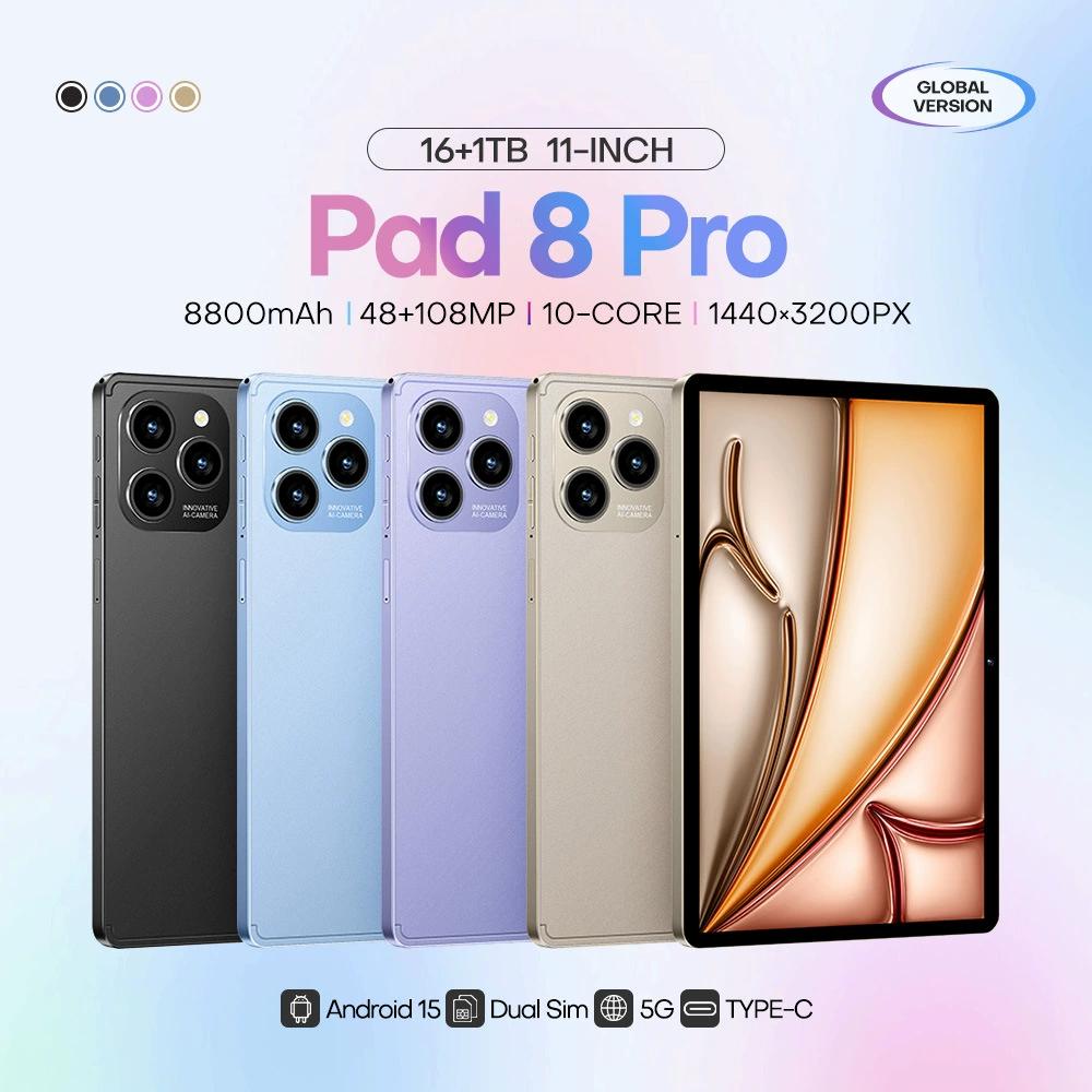 GPT-Pad8 Pro (mit Maus und Tastatur) 4G-fähiges Android-Smart-Tablet mit 10,1-Zoll-In-Cell-Bildschirm, 16+1TB, ultraflache Metallgehäuse, unterstützt Speicherkarten, Achtkernprozessor, 13-Megapixel-Kamera.