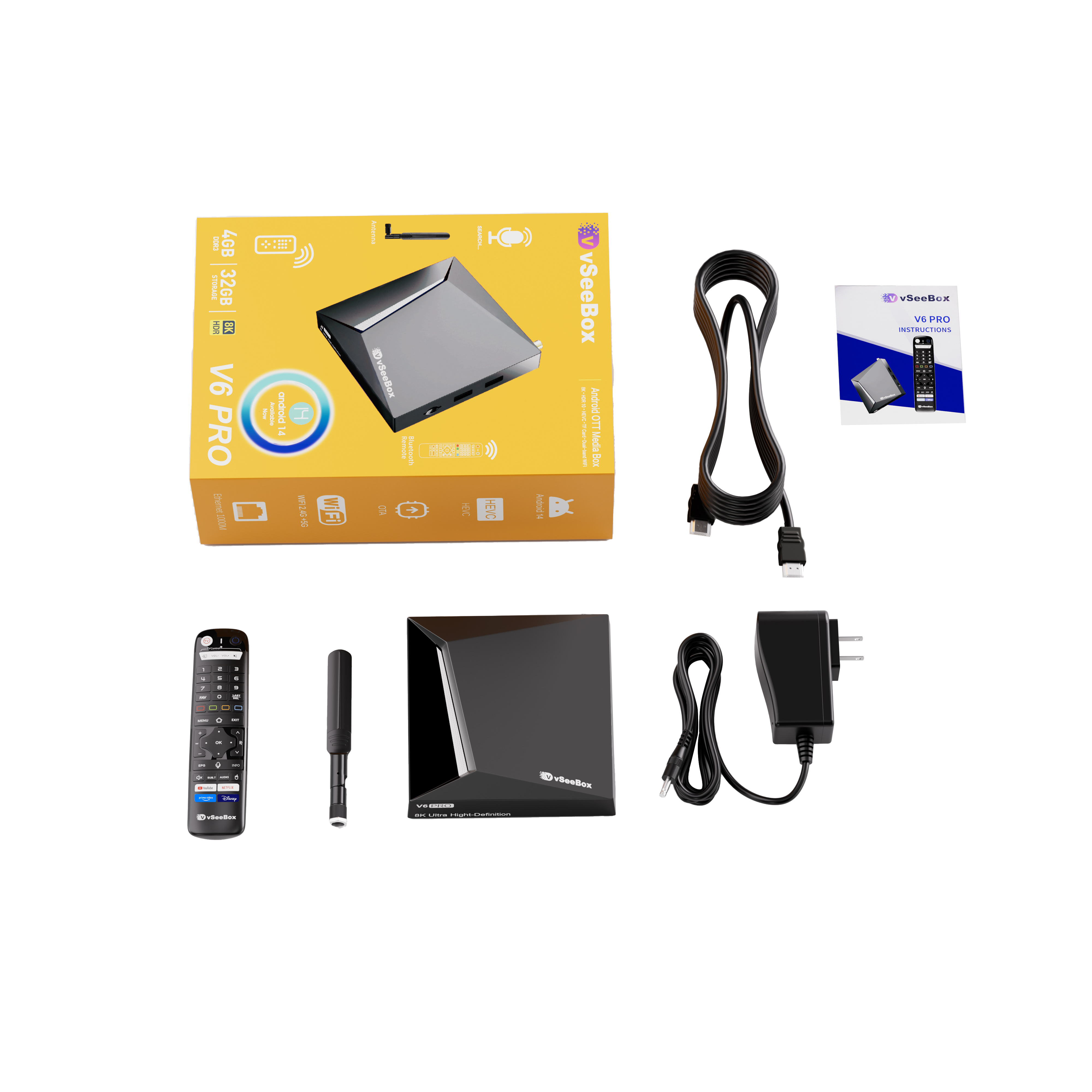 （New Products) Vseebox V6 PRO Android 8K HDR Android TV Box