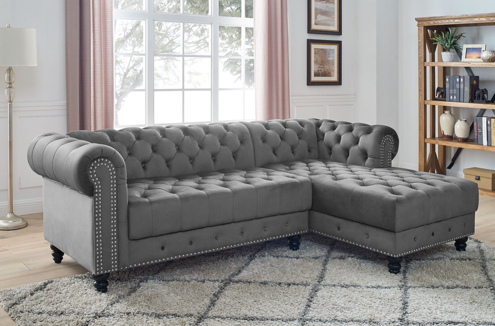 Lora 2 - Piece Upholstered Chaise Sectional