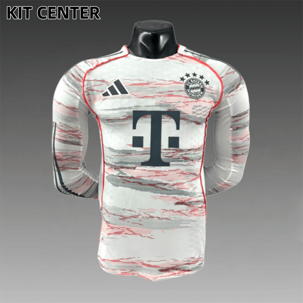 2025/2026 Bayern Munich Away Long Sleeve Football Shirt (Player Edition)