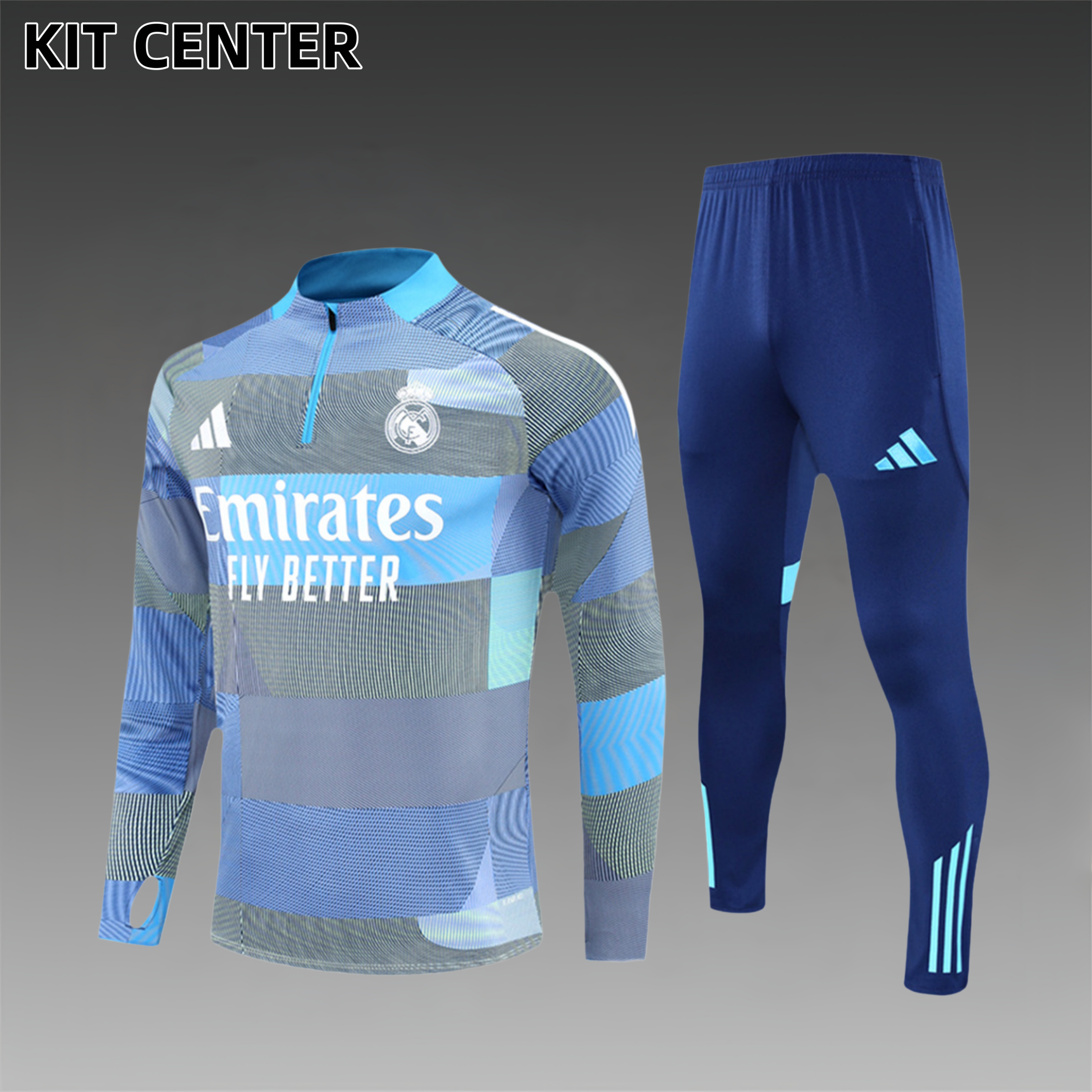 2025/2026 Real Madrid camouflage kids half-zip training kit (Kids Kit)