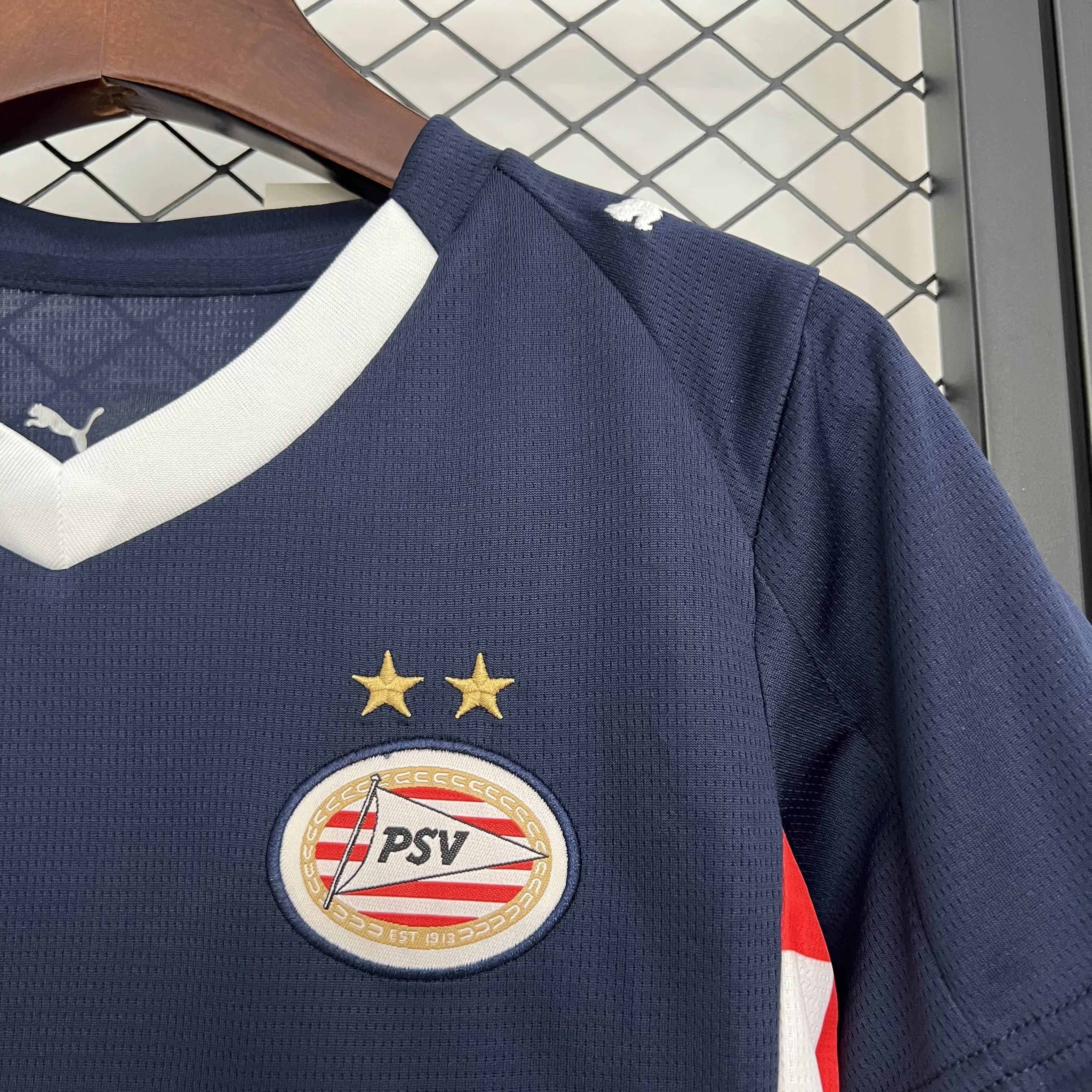 2025/2026 PSV Eindhoven Away Football Shirt（Kids Kit socks）