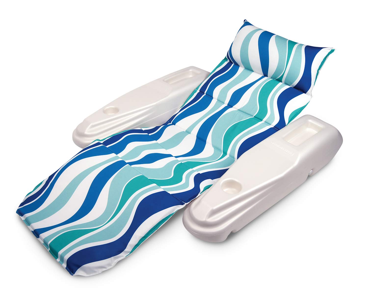 Swimming Pool Adjustable Floating Chaise Lounge, Rio Sun, Blue Currents
