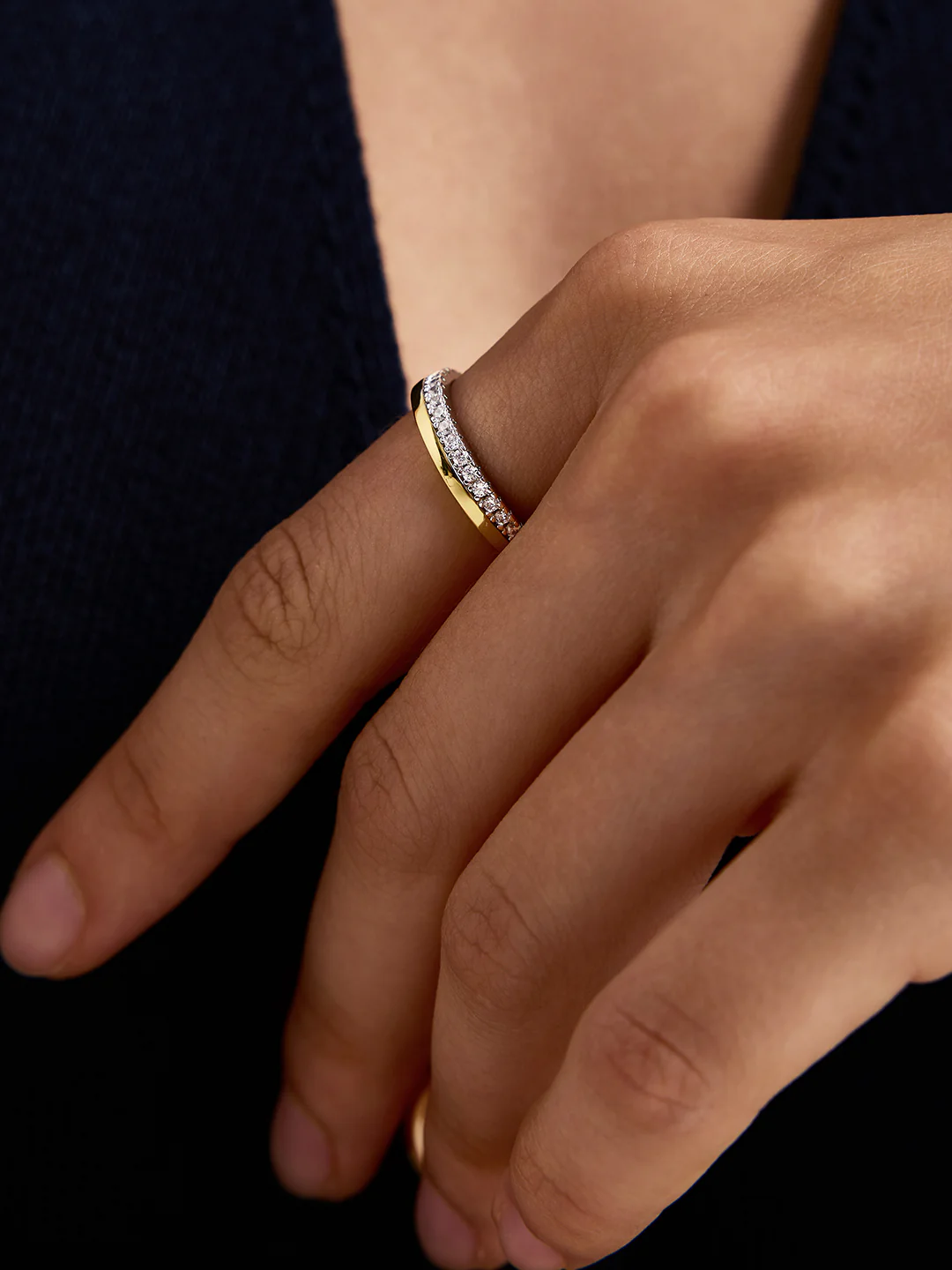 Mixed Pave Band Ring