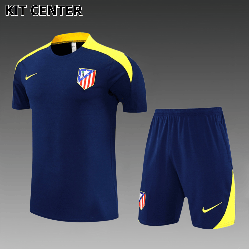 2025/2026 Atletico Madrid Dark Blue Adult Short Sleeve Training Wear (Adult Kit)