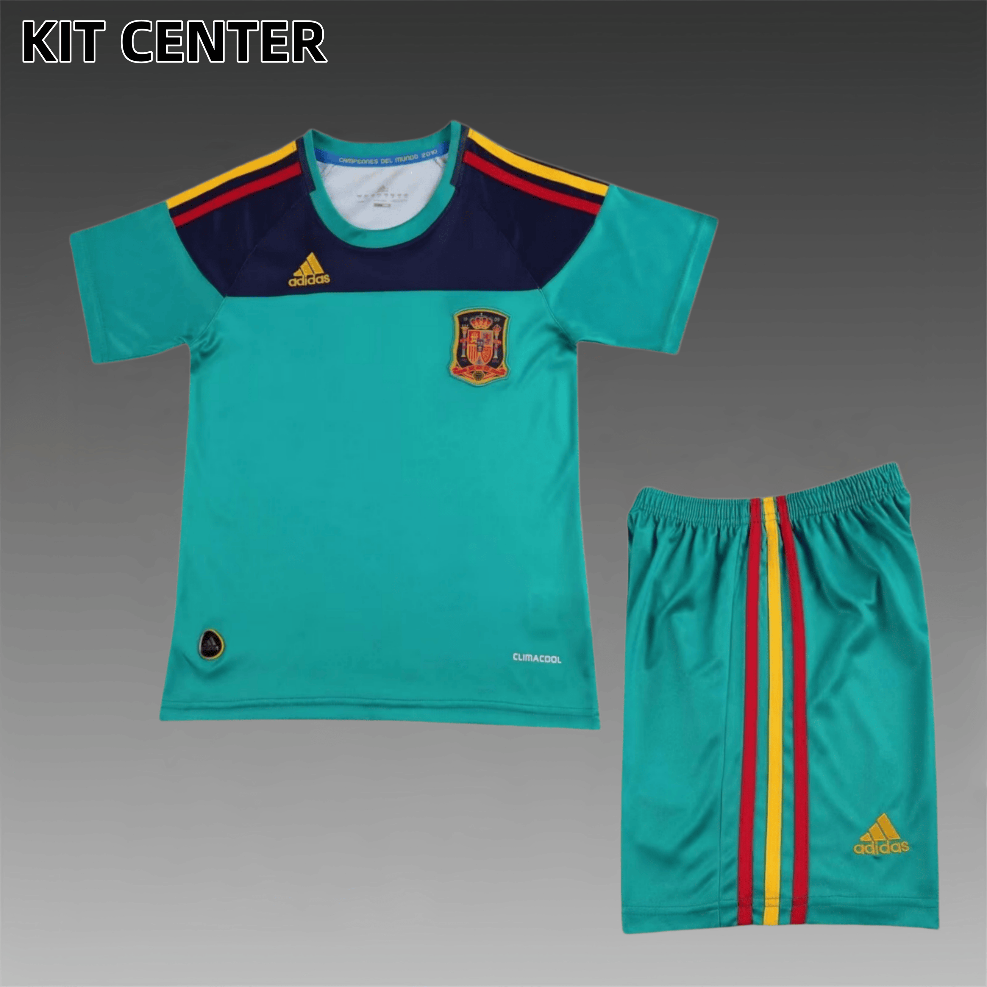 2010 Spain Away Retro Football Shirt  Kids Kit