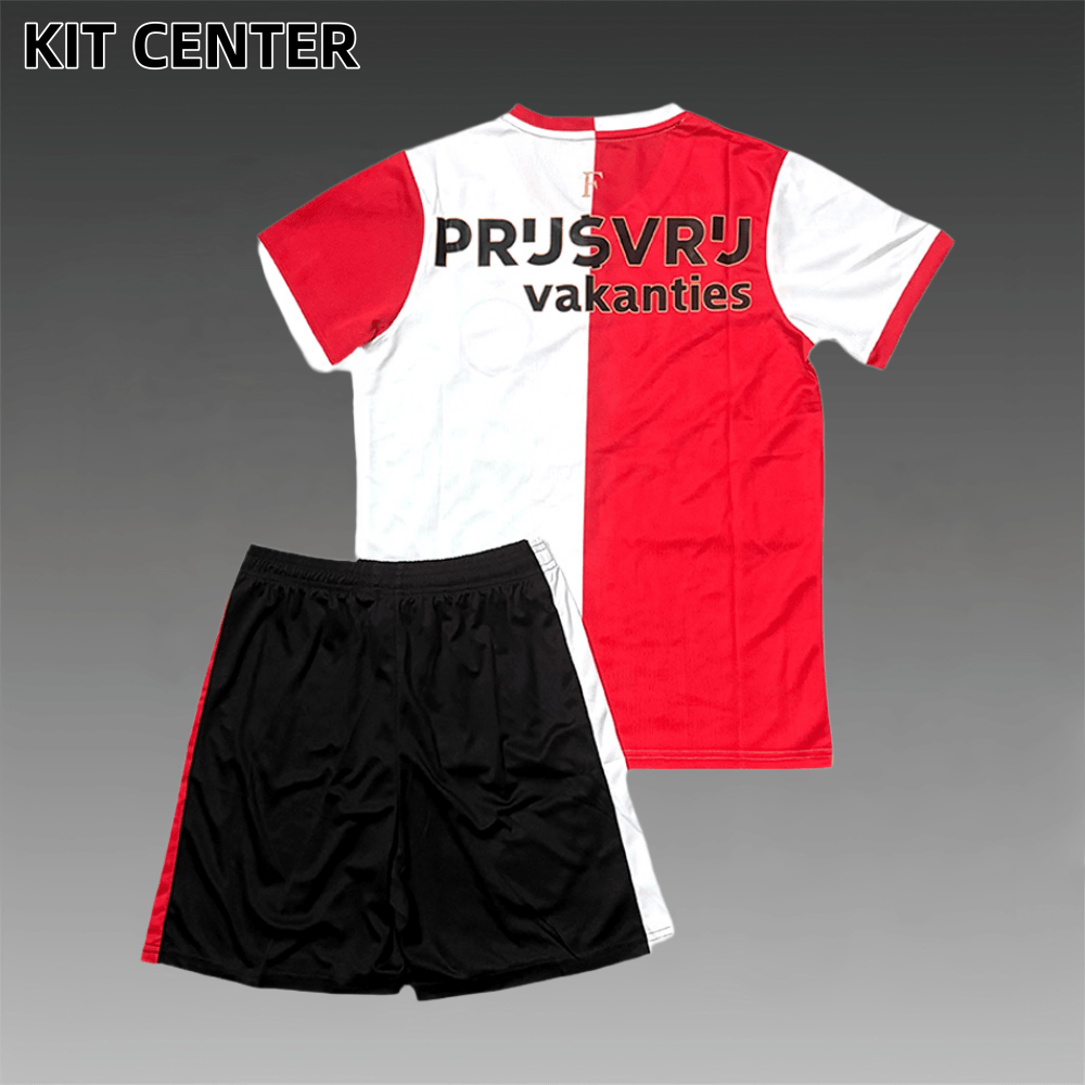 2025/2026 Feyenoord Home Football Shirt（Kids Kit socks ）