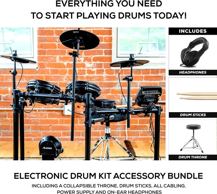 Alesis Drums Nitro Mesh Kit Bundle &ndash; Complete Electric Drum Set