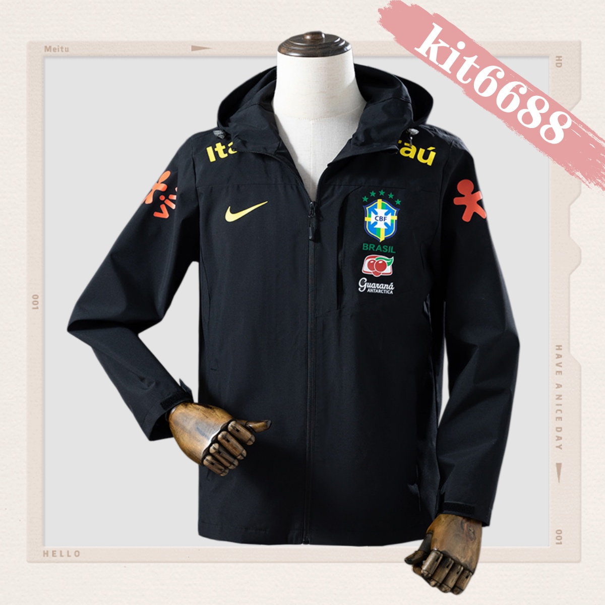 Brazil Windbreaker Jacket - Black