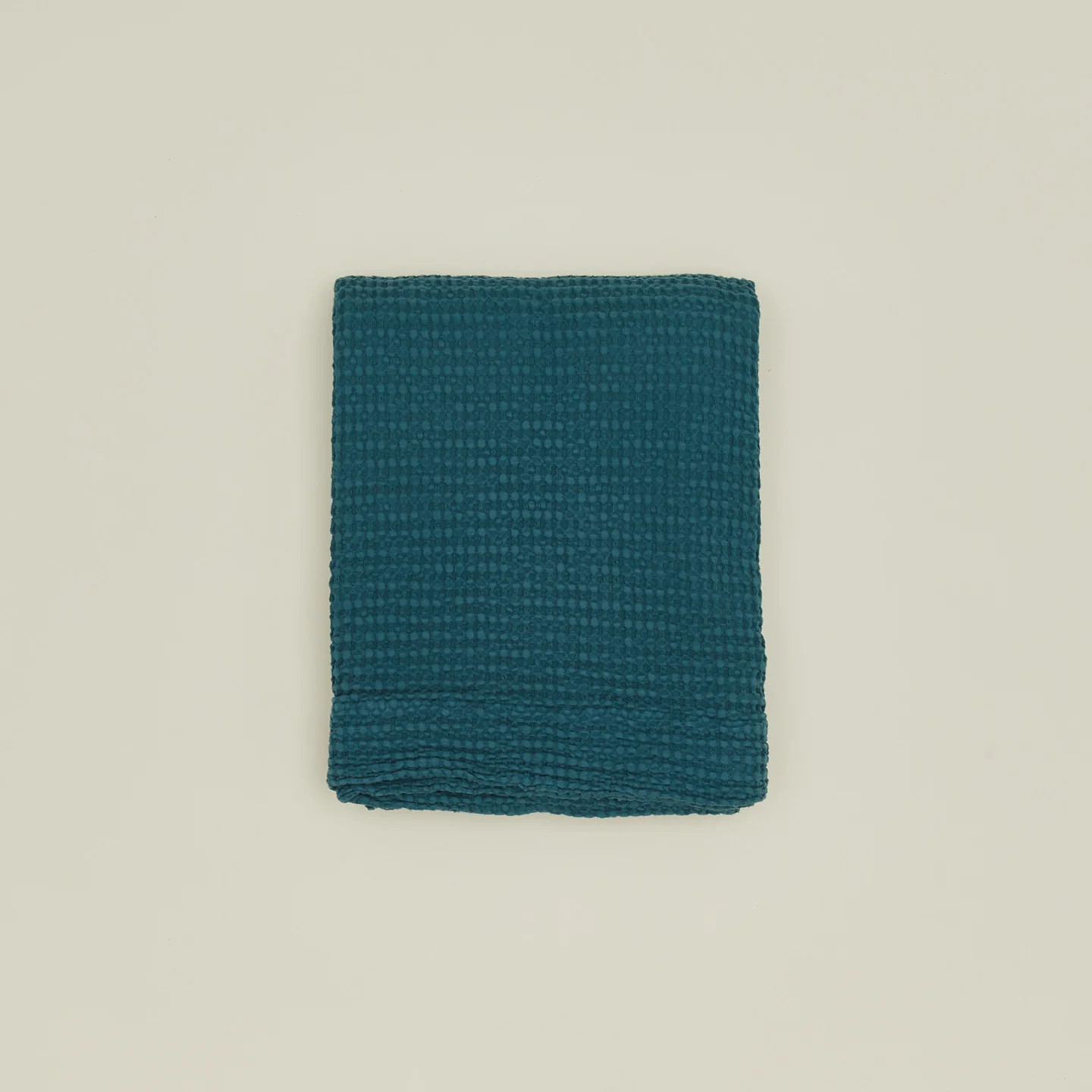 Simple Waffle Shower Curtain - Peacock