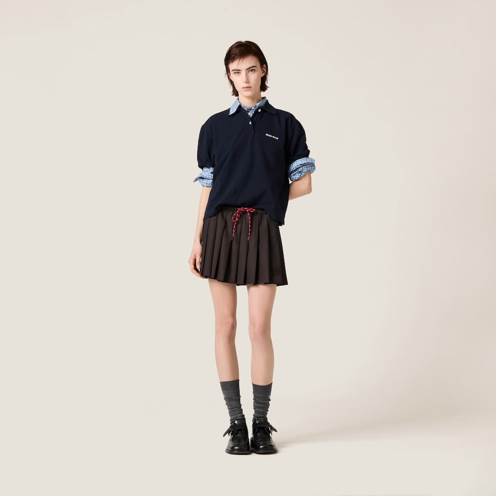 Pleated Batavia skirt