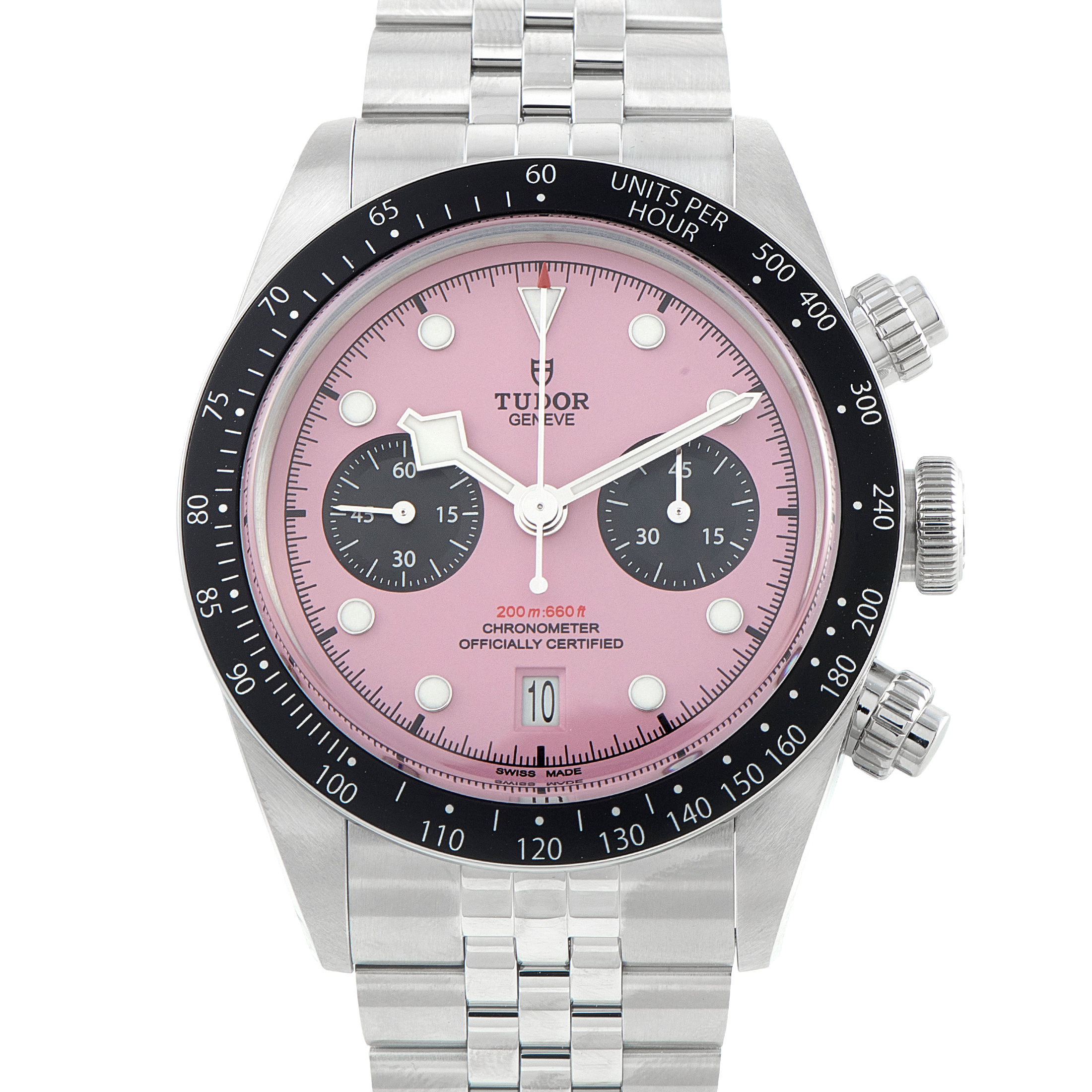 TudorBlack Bay Chrono Pink Dial Steel Watch 79360N-0019