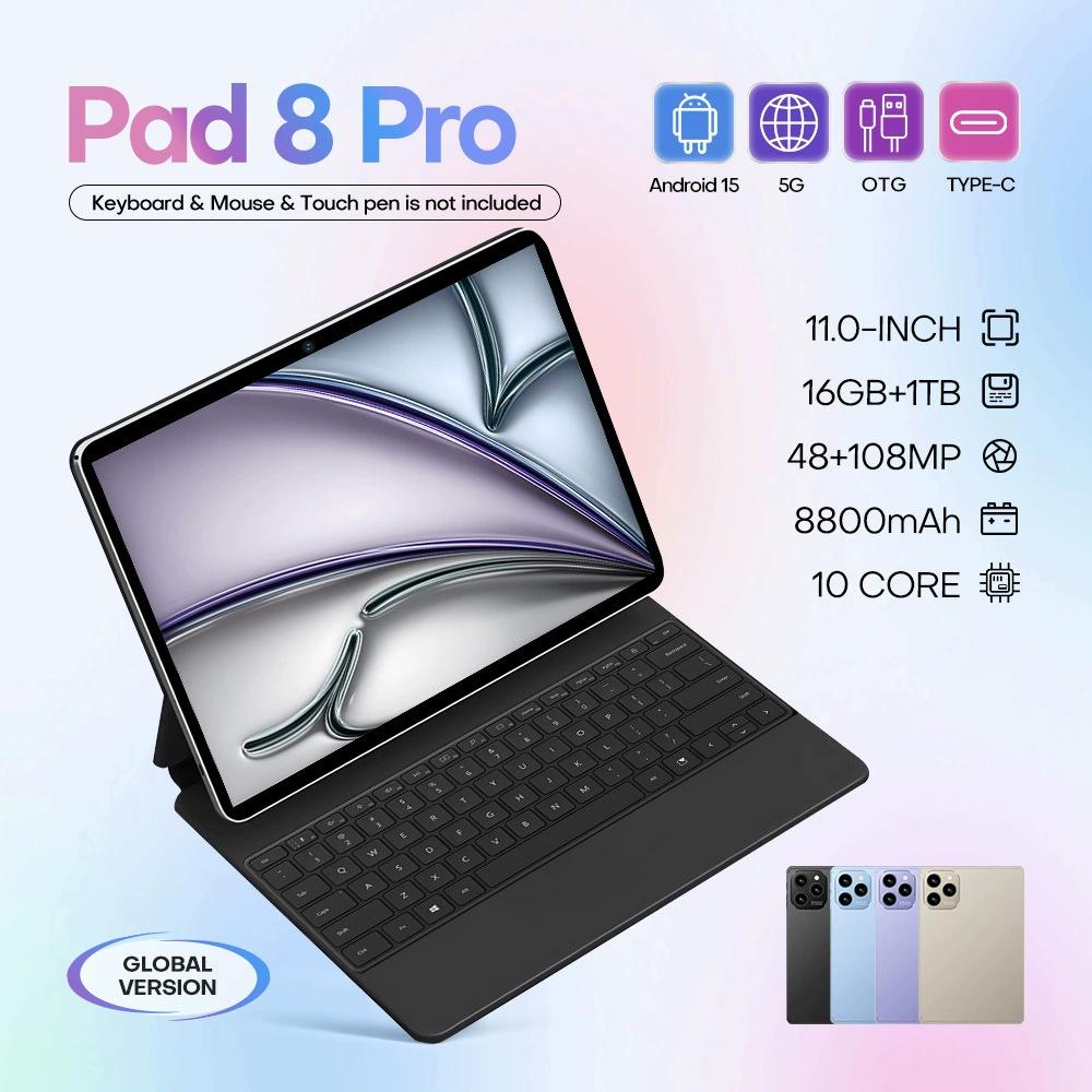 GPT-Pad8 Pro (mit Maus und Tastatur) 4G-fähiges Android-Smart-Tablet mit 10,1-Zoll-In-Cell-Bildschirm, 16+1TB, ultraflache Metallgehäuse, unterstützt Speicherkarten, Achtkernprozessor, 13-Megapixel-Kamera.