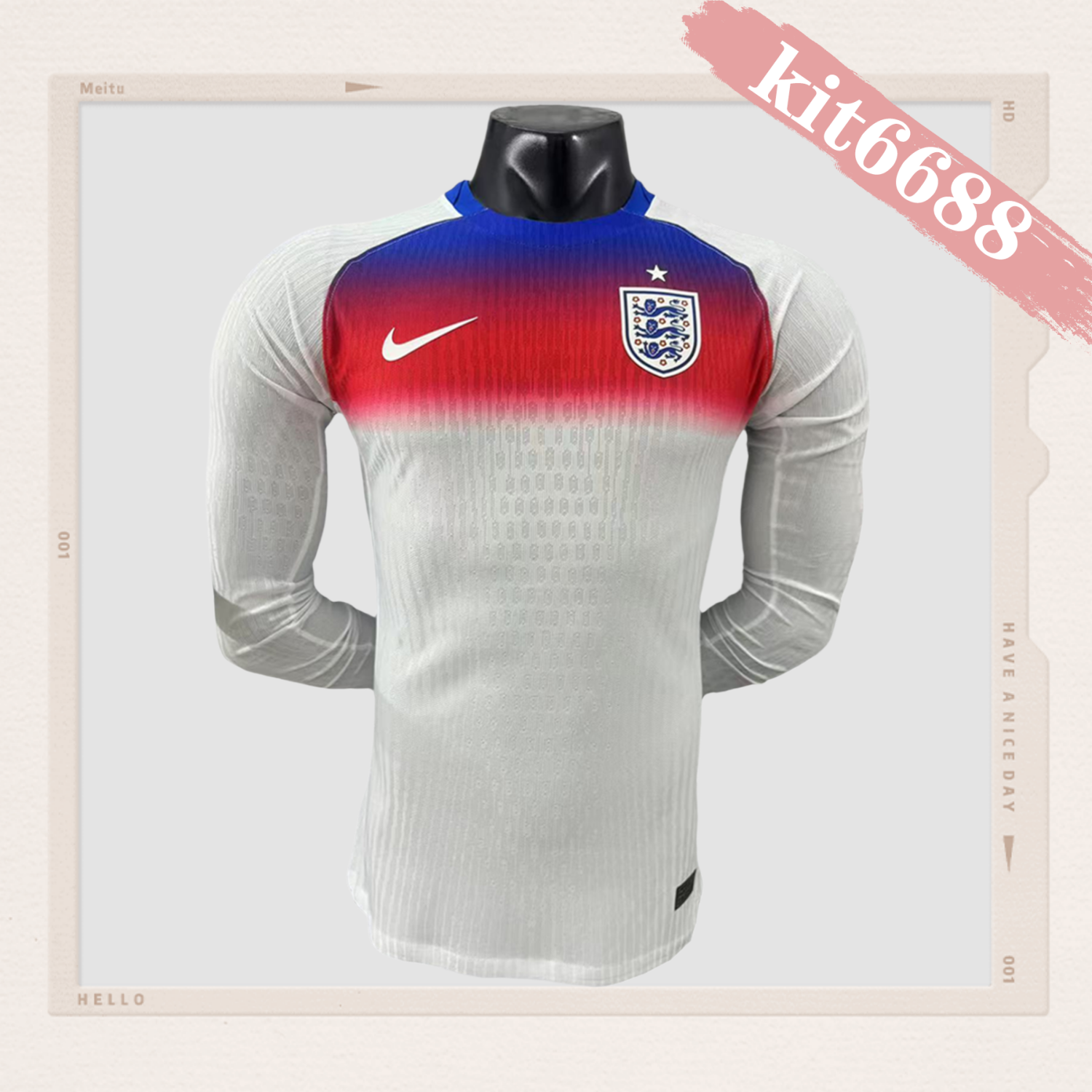 2025/2026 England Home Long Sleeve Football Jersey (Players)