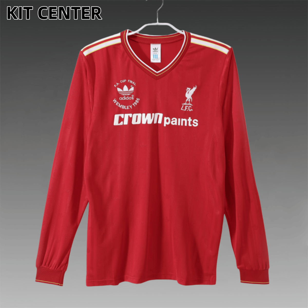 86/87 Liverpool Home Long Sleeve Retro Football Shirt