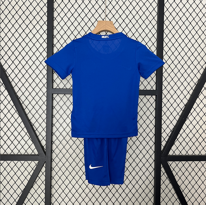 08/09 Manchester United Third Away ground Retro Football Soccer Kids Kit