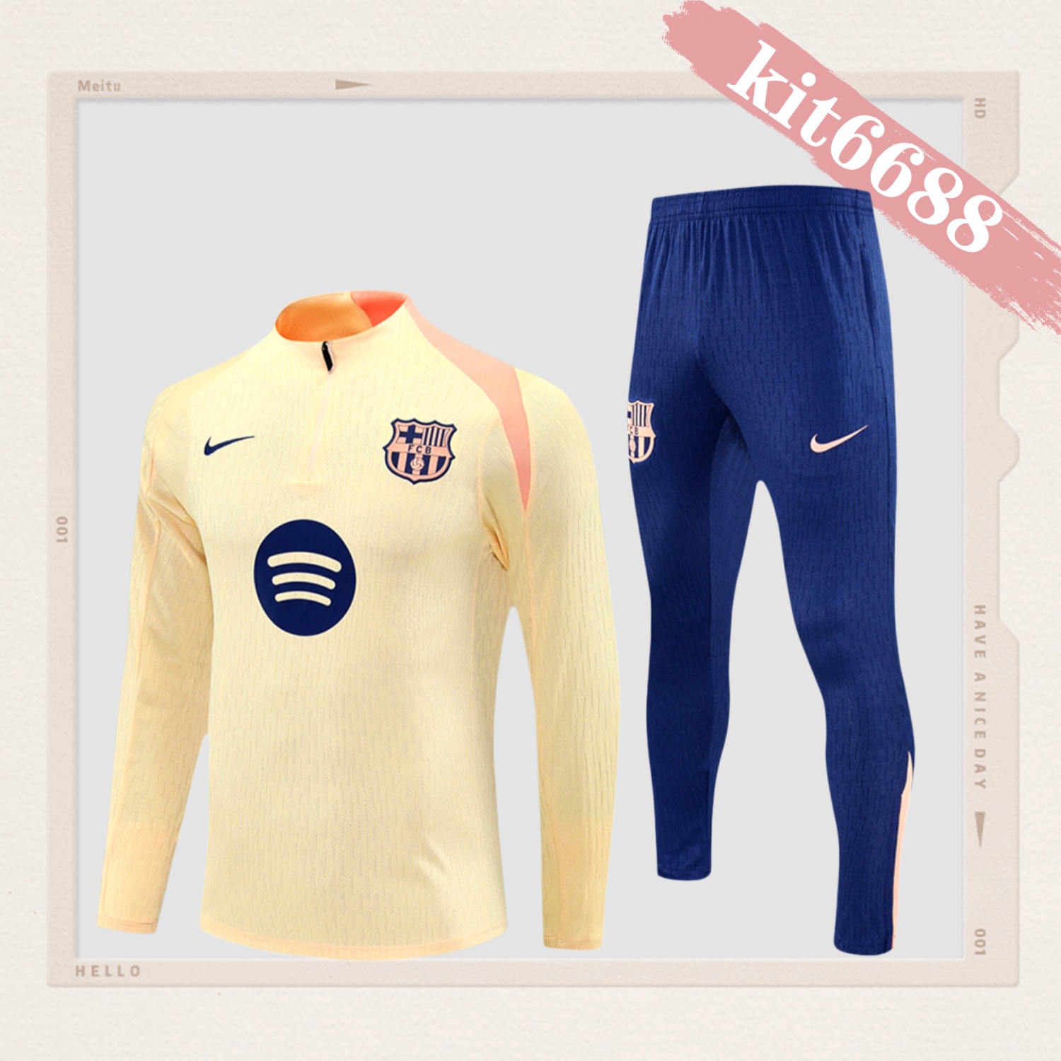 2025/2026 Barcelona Adults Half-Zip Training Kits (Adults Kit)