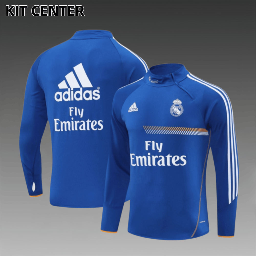 13/14 Real Madrid Retro Training Uniform Long- Sleeve Football Shirt
