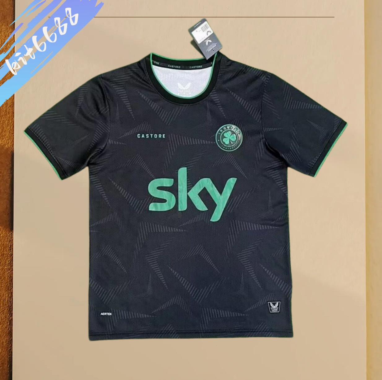 25/26 Ireland Away Football Shirt black Fans version