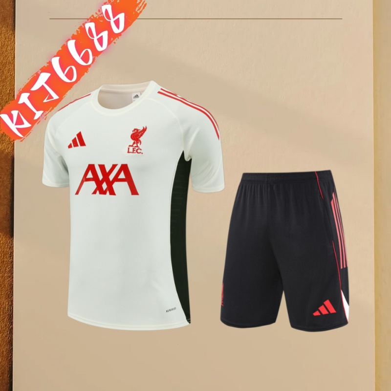 25/26 Liverpool beige Short Sleeve Training Wear ( Adult kit Kids )