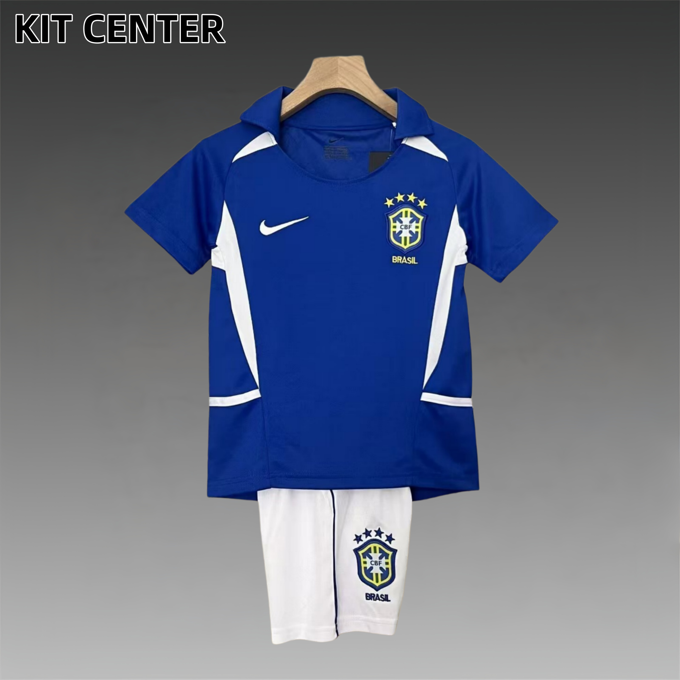 2002 Brazil Away Retro Kids Kit