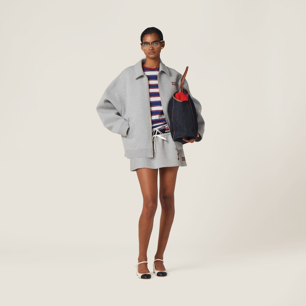 Jersey blouson jacket