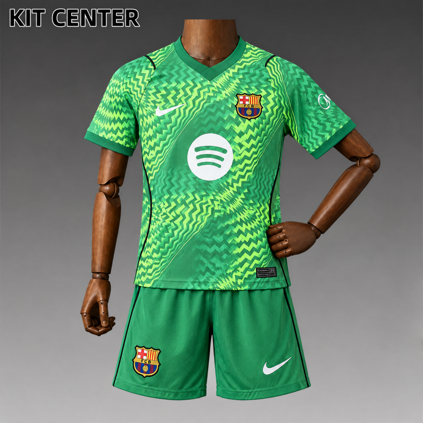 2026/2027 Barcelona Goalkeeper Kids Kit（Adult Kids Kit socks）