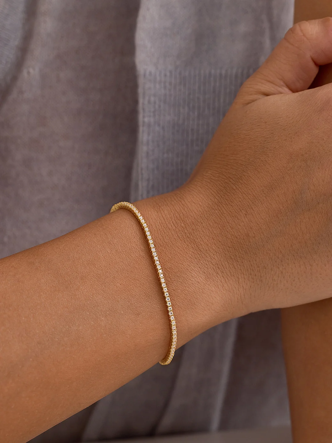 Delicate Moissanite Tennis Bracelet