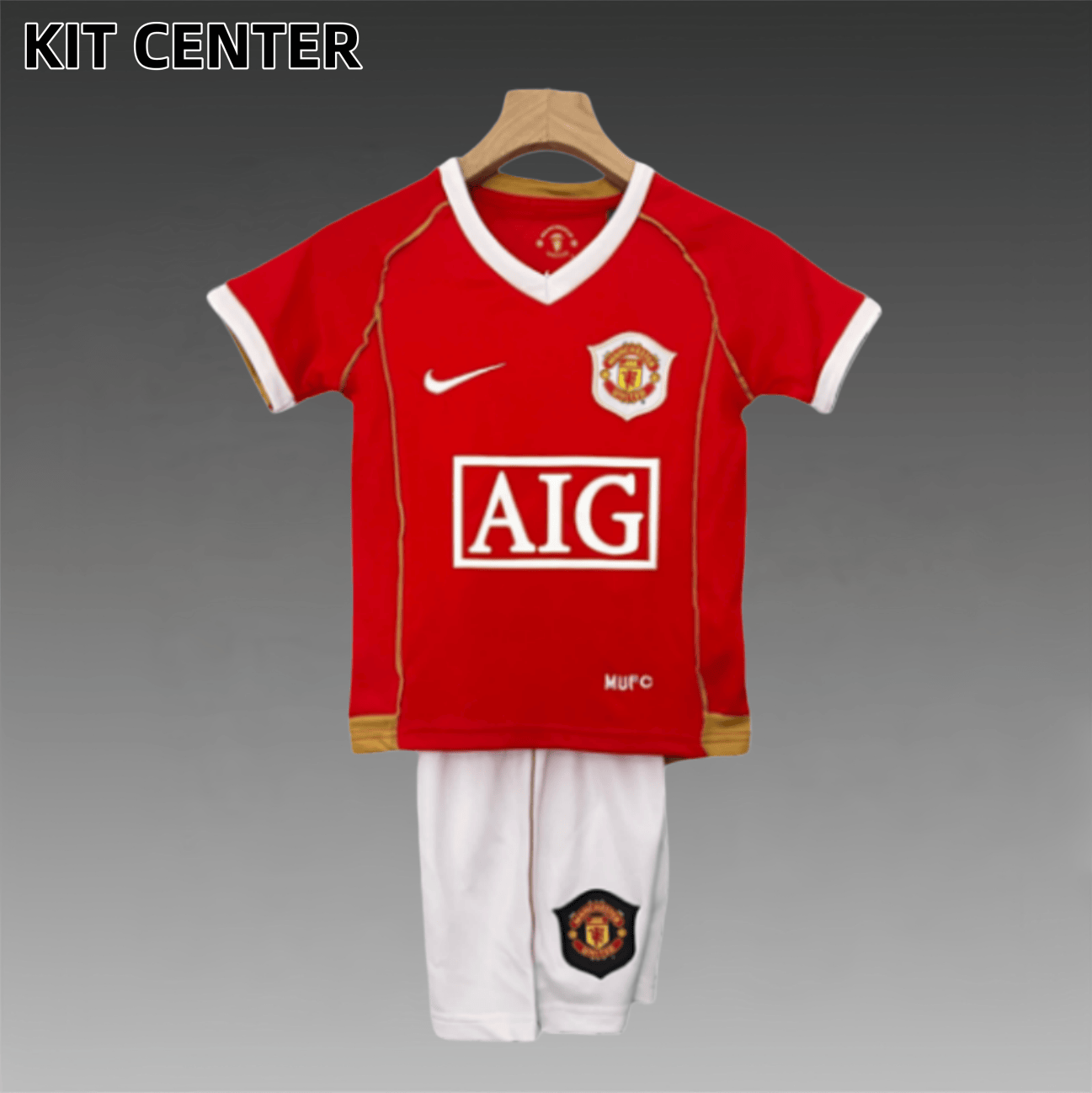 06/07 Manchester United home ground Retro Football Soccer Kids Kit