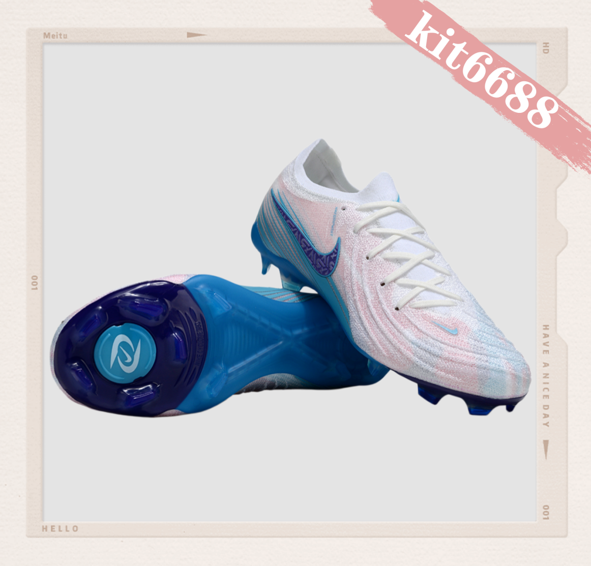 N Low-top waterproof full-knit Moonlight FG football shoes