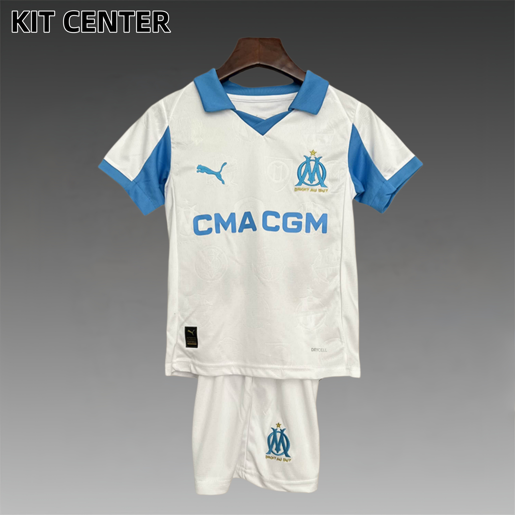 2025/2026 Marseille Home Football Shirt（Kids Kit socks ）