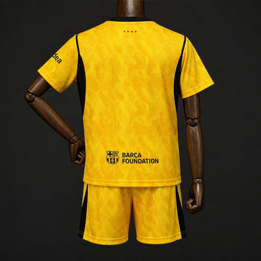 2026/2027 Barcelona Goalkeeper Kids Kit（Adult Kids Kit socks）