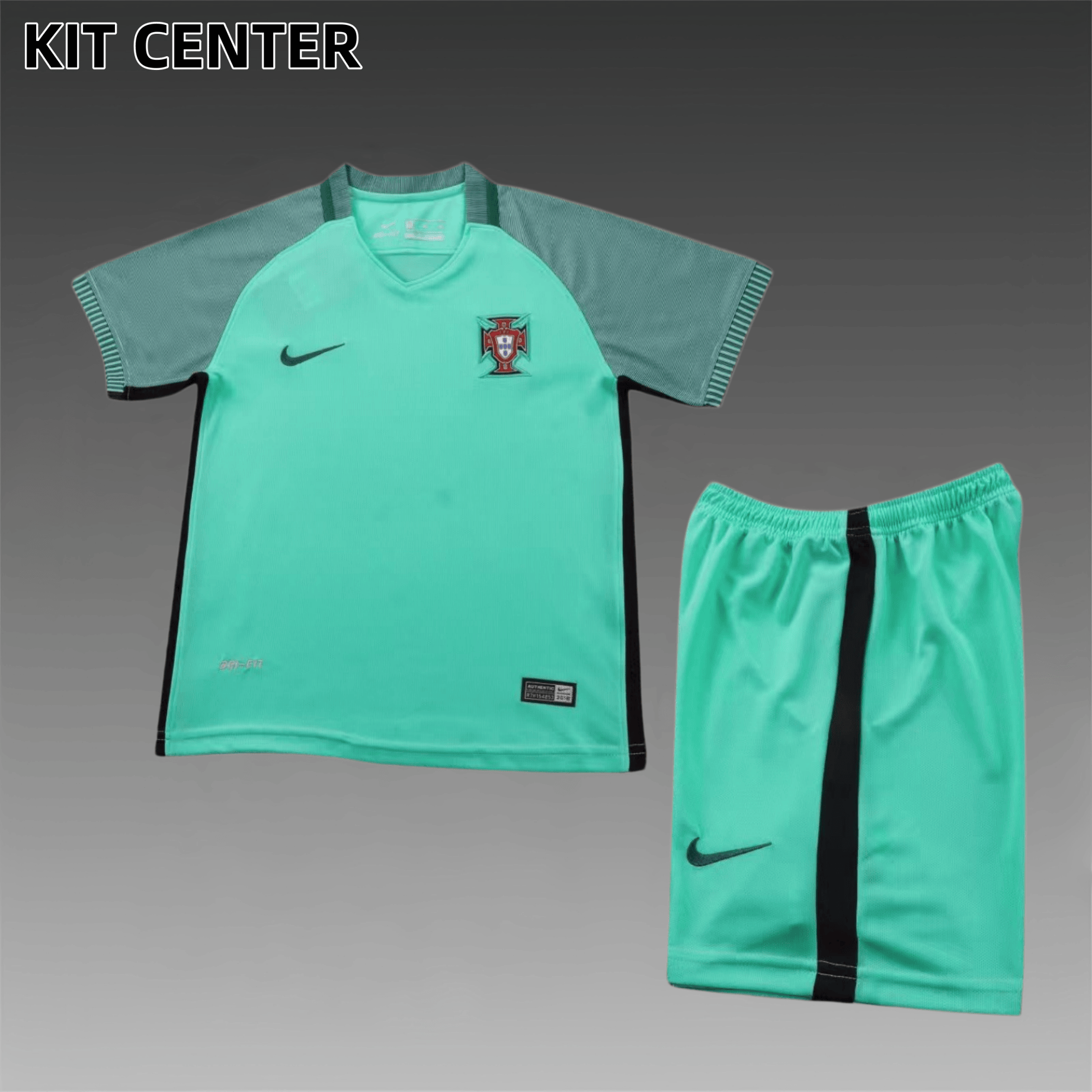2016 Portugal Away Retro Football Shirt  Kids Kit