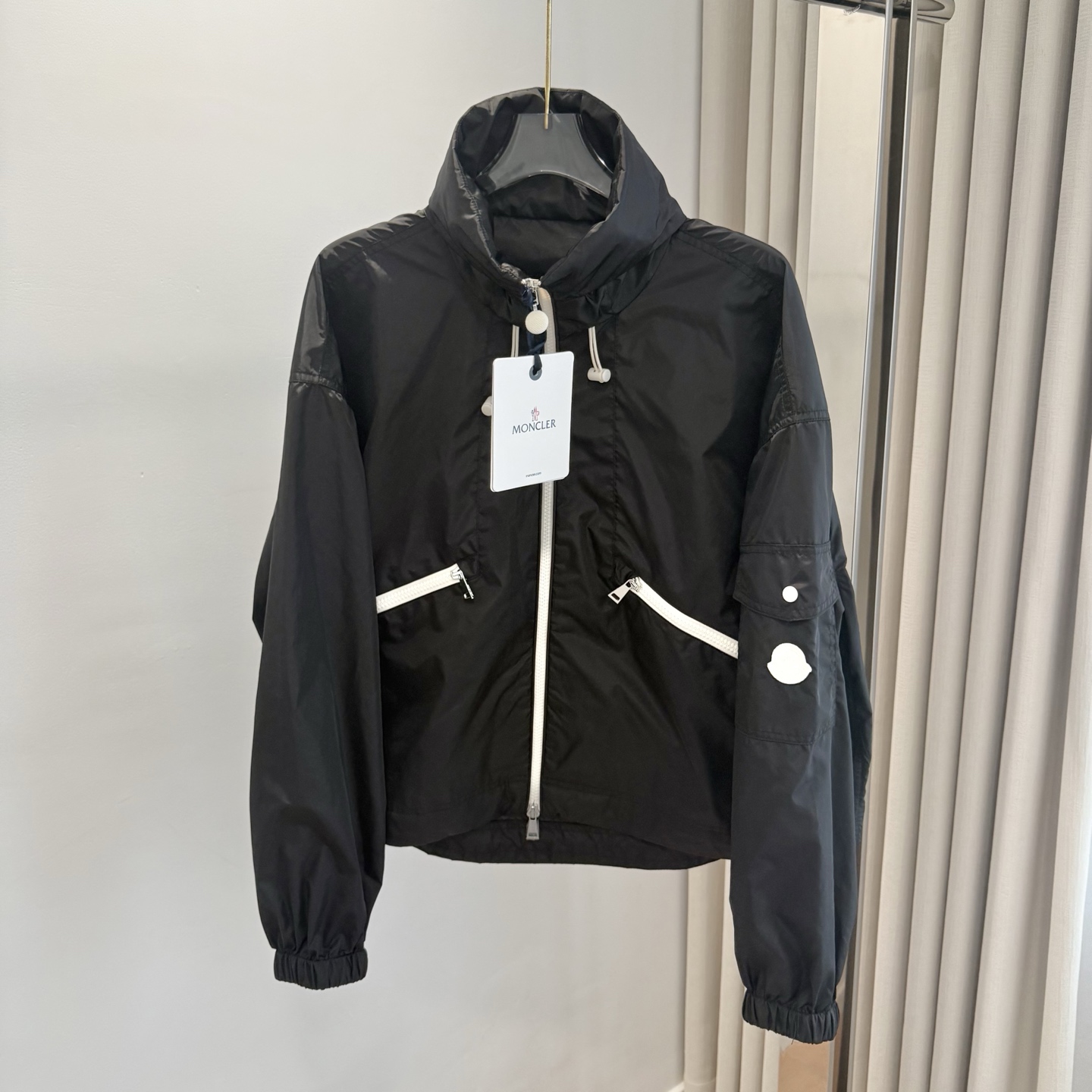 Moncler 2026 Autumn Winter Women's Jackets Polyester Stand Collar Tassel Zipper Casual Slim Woman's Coats MKDFWJ26005
