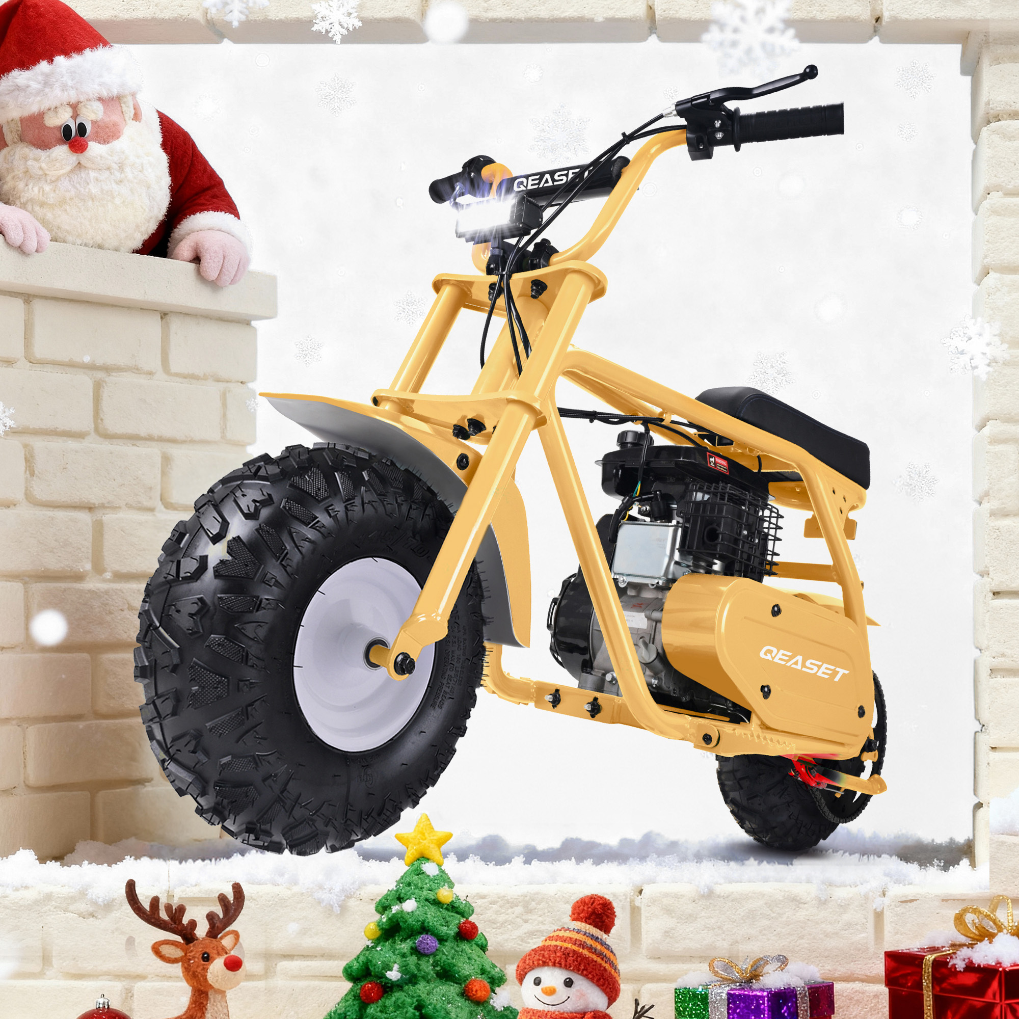 99cc four-stroke gasoline motorcycle, all-terrain mini off-road motorcycle, with LED headlight, top speed 34.5KM/H, maximum load capacity 200LBS, MB001 sports and outdoor recreational motorcycle, recommended as a gift