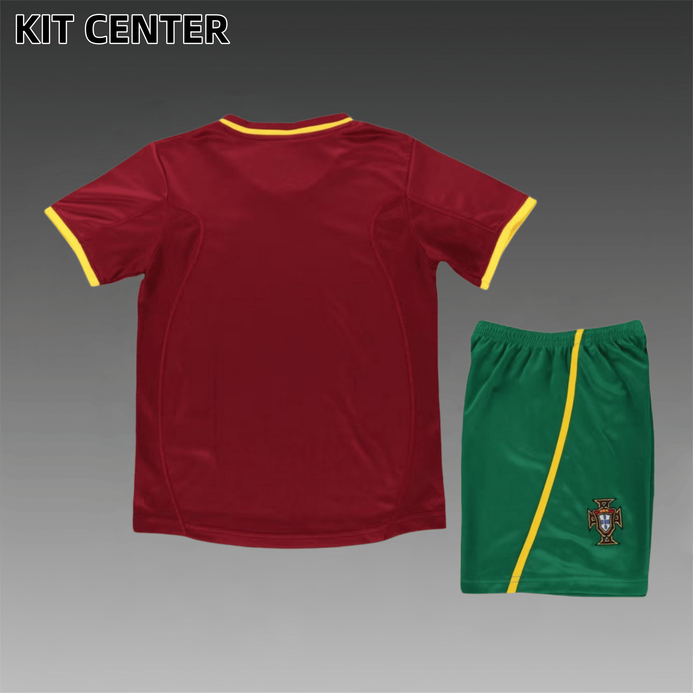 2000 Portugal home Retro Football Shirt  Kids Kit
