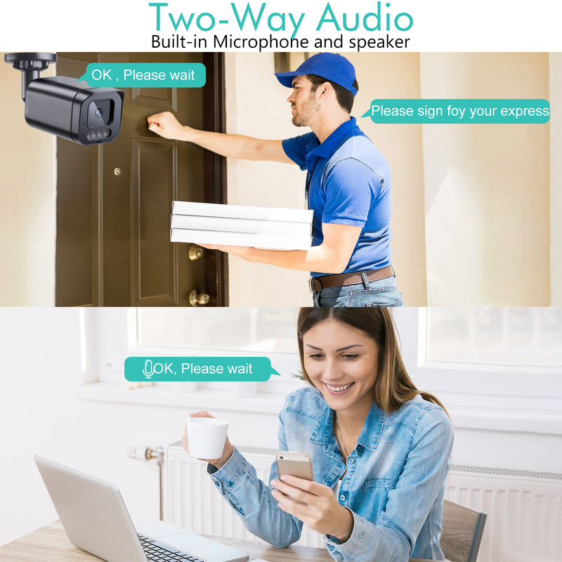 Gadinan Ultra HD 4k POE IP Camera AI Face Detection Onvif CCTV Network Two-Way Intercom Video Monitoring 8MP 5MP 4MP XMEYE