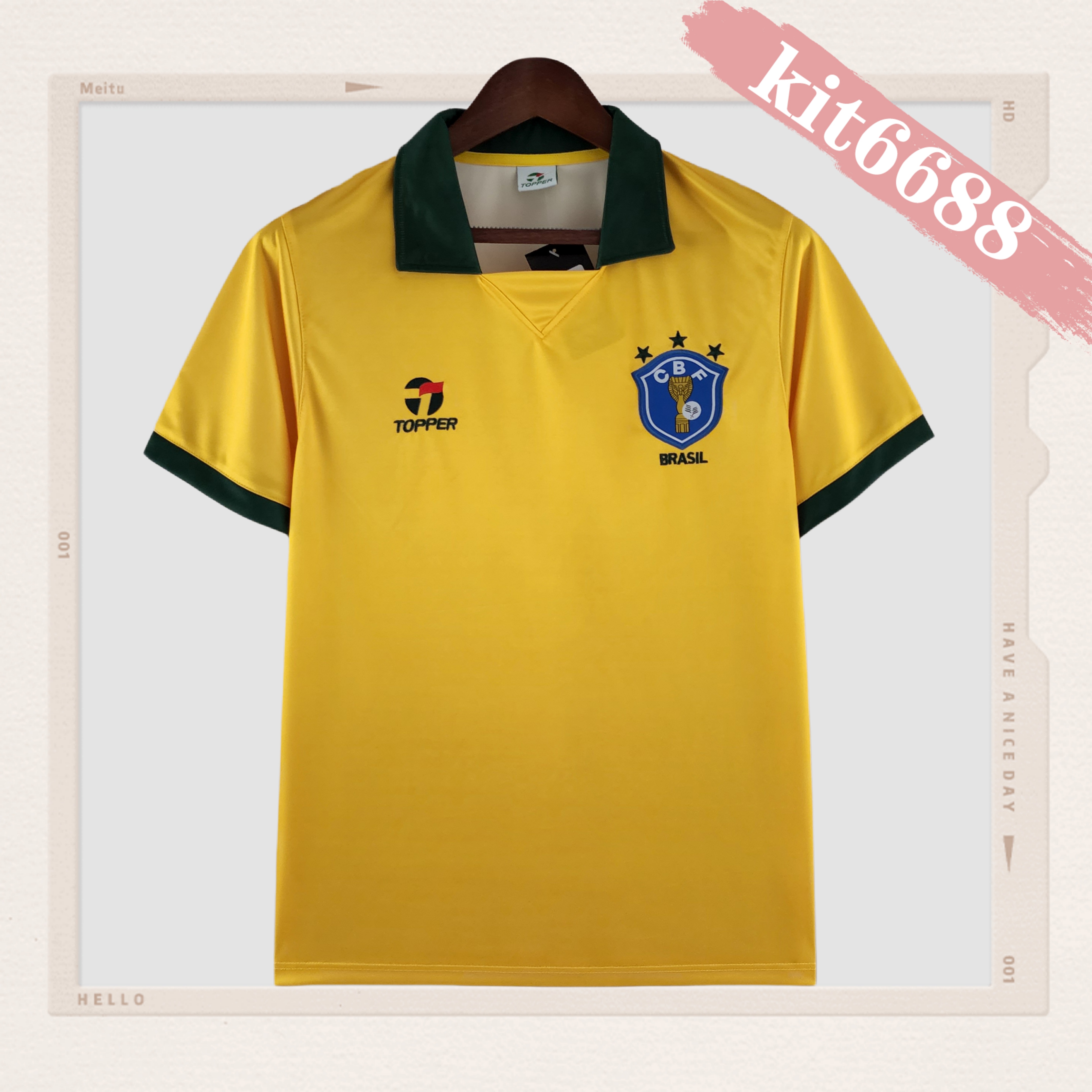 1988 Brazil Home Retro Football Shirt