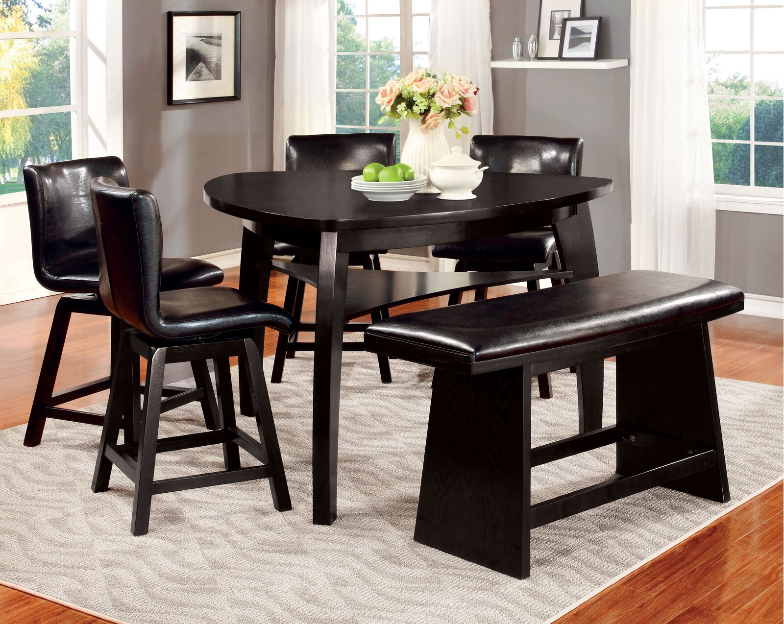 Lawrence 6 - Person Counter Height Dining Set