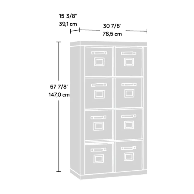 【BS】 Modern 8-Cube Bookcase Organiser Storage Cabinet - Lintel Oak