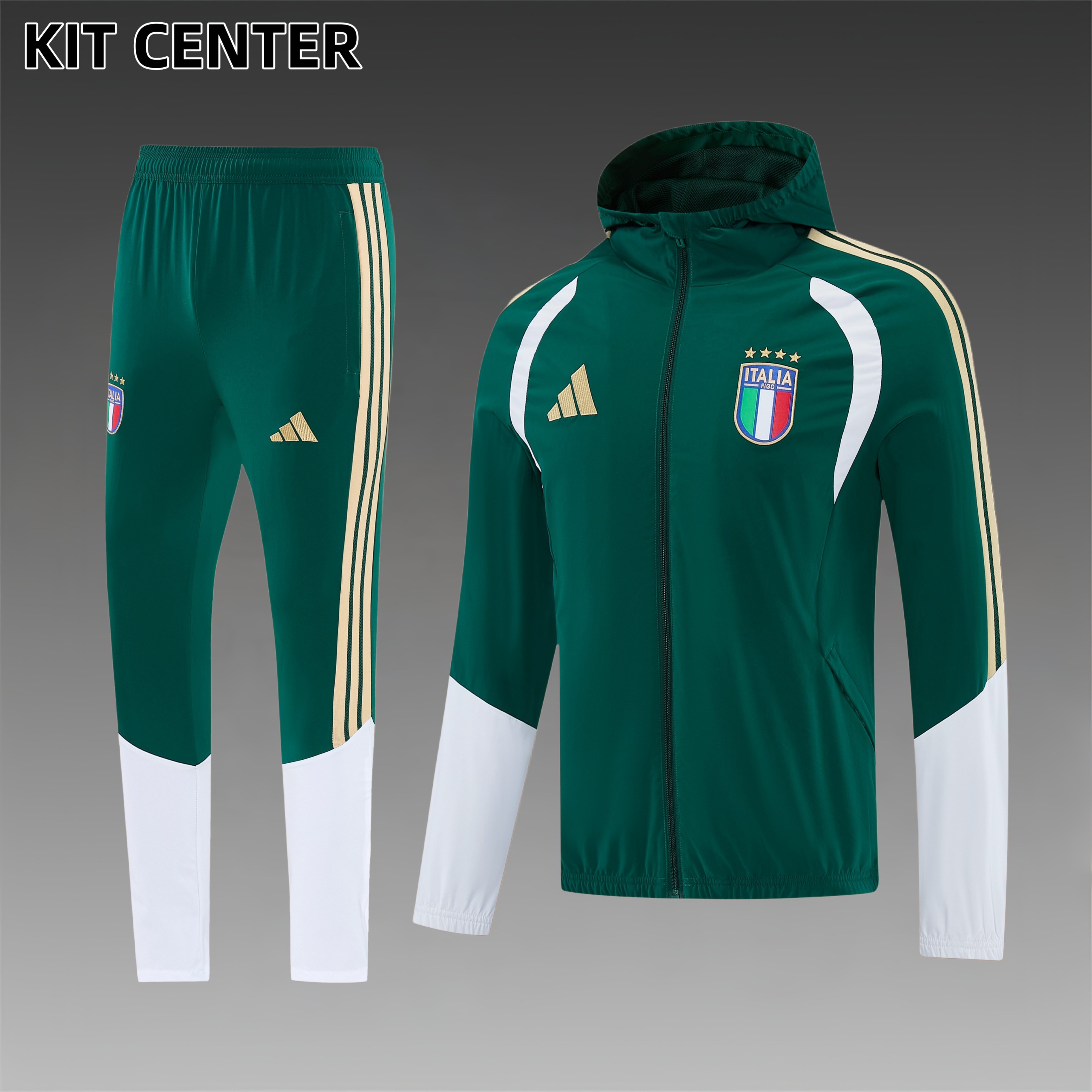 25/26 Italy hooded windbreaker Full Zipper Training Suit (Adult Set)