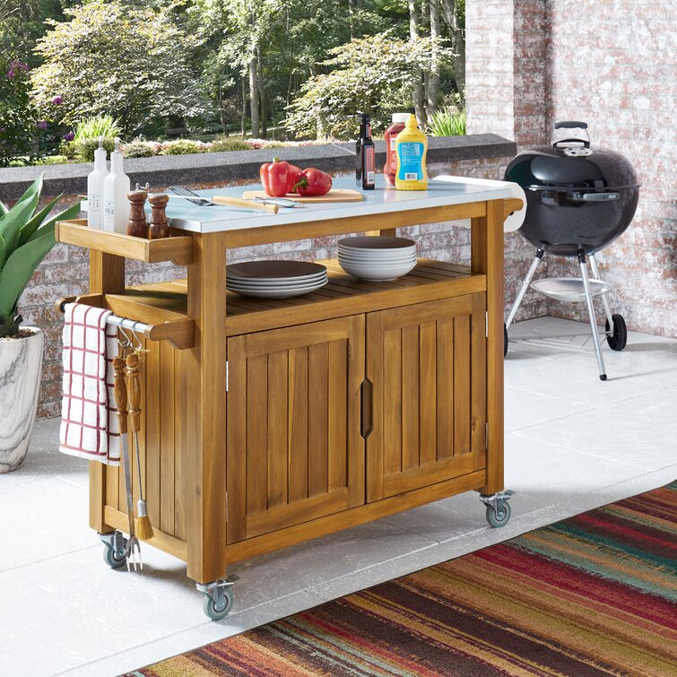Anjenette Solid Wood Bar Cart