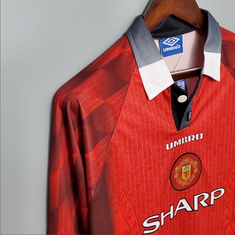 96/97 Manchester United home long sleeved retro football jersey
