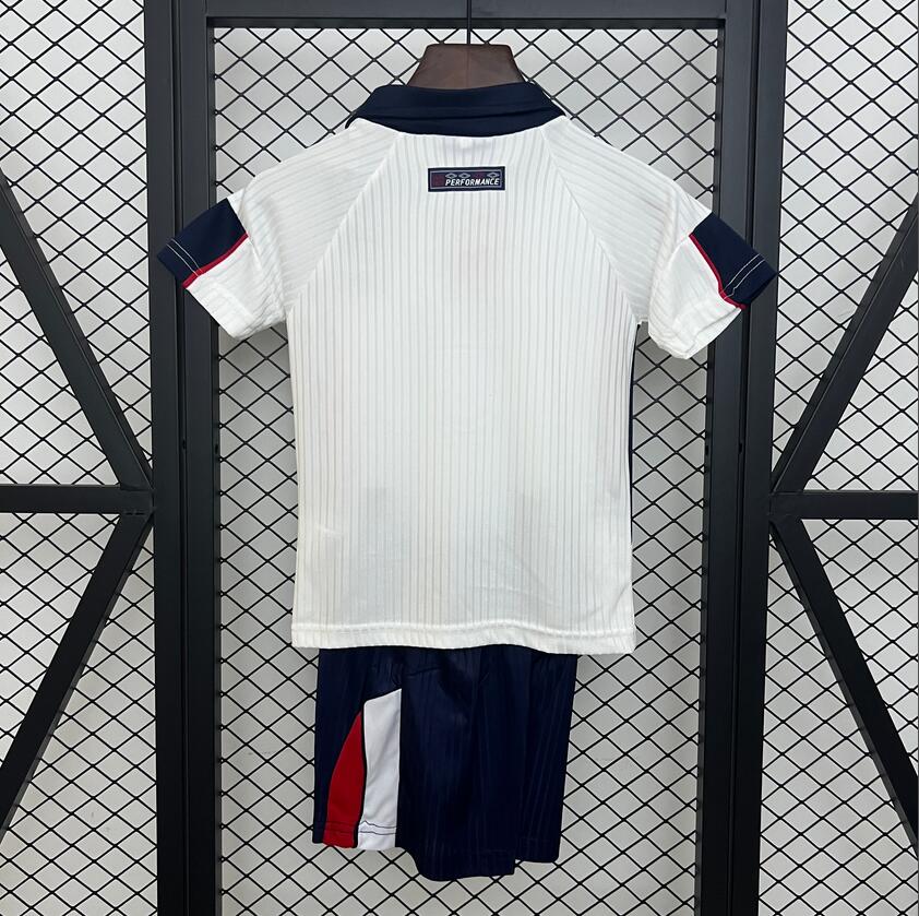 1998 England home  Retro Football Soccer jerseys Kids suit