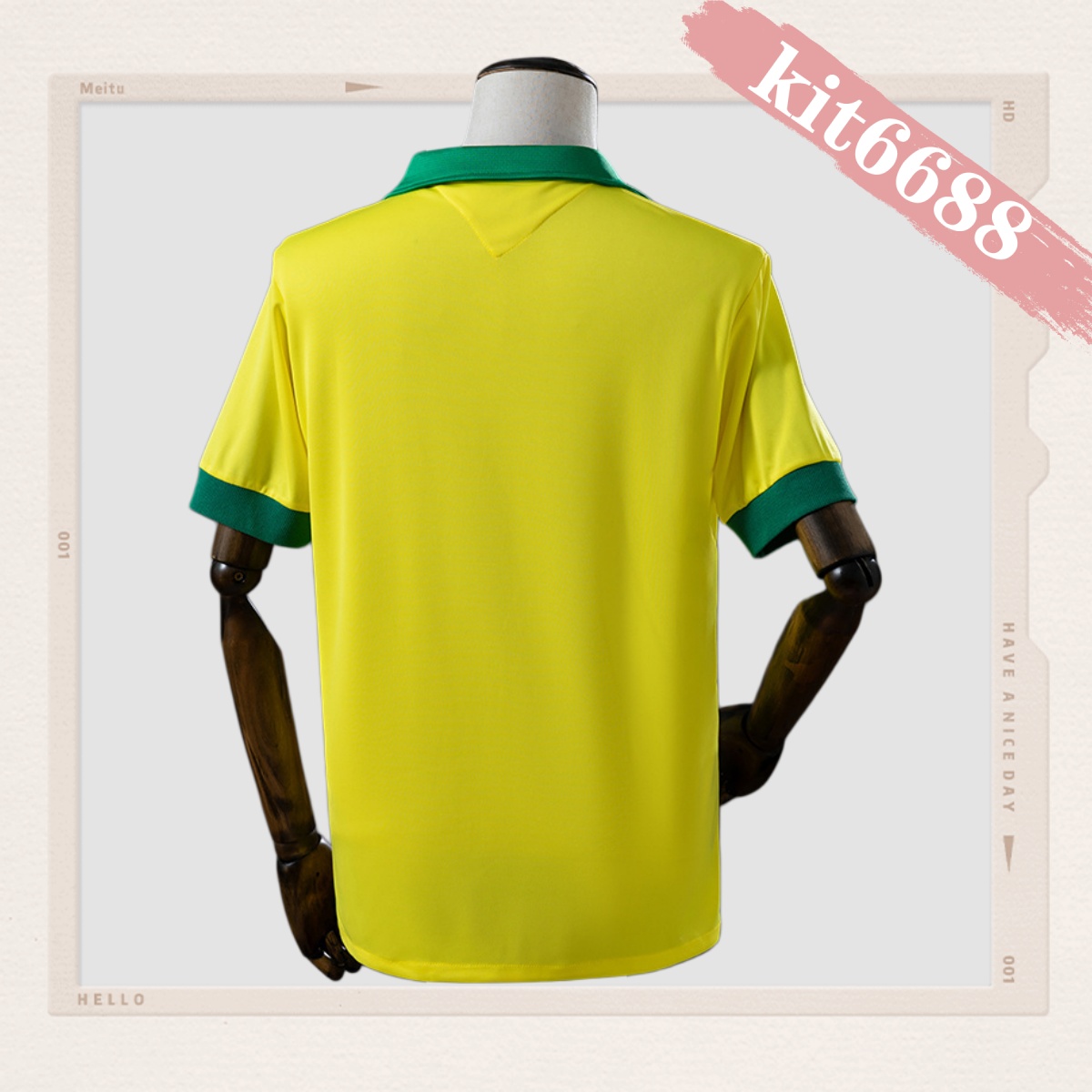 1958 Brazil home Retro Football Shirt