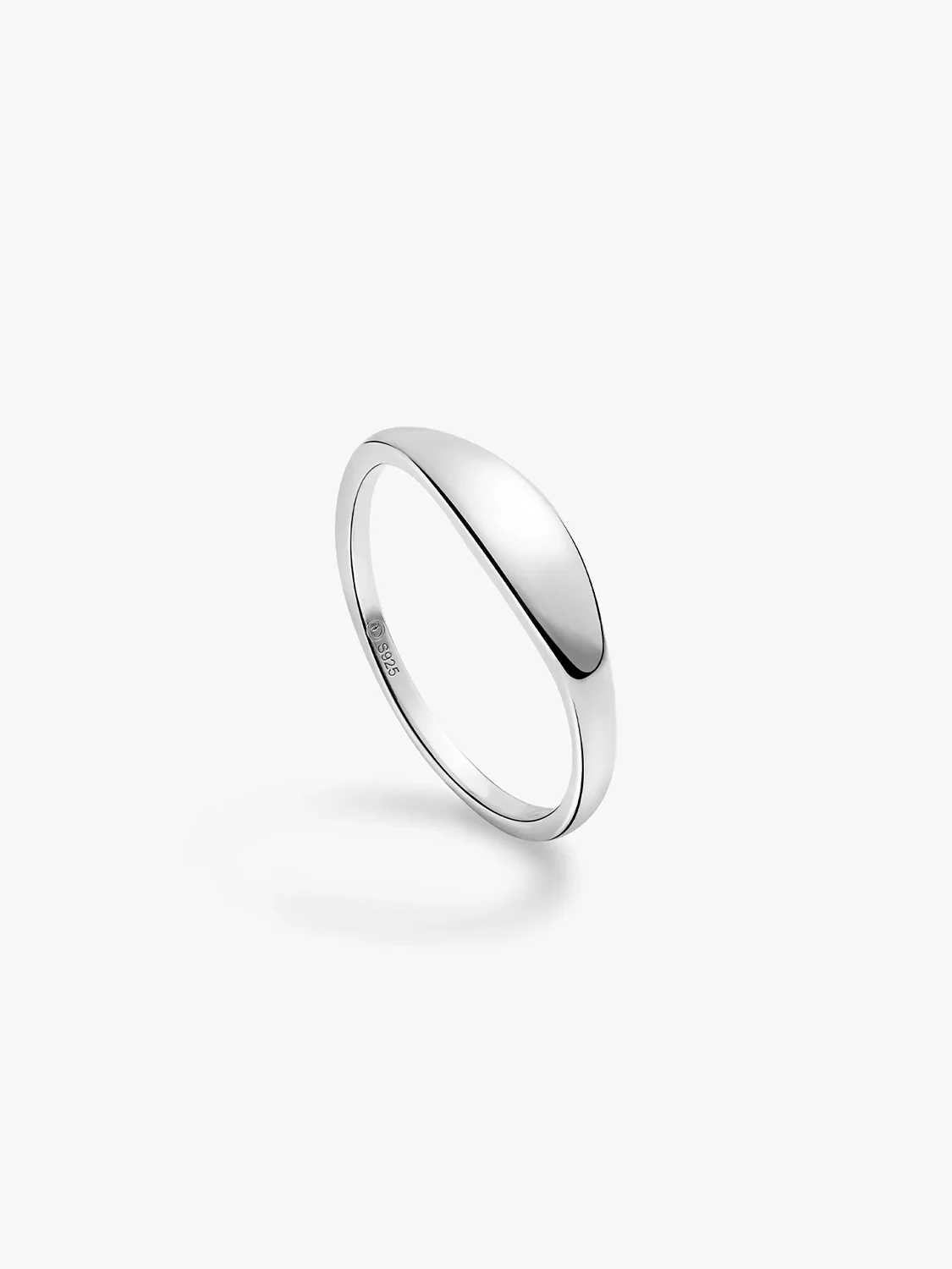 Silver Slim Signet Ring