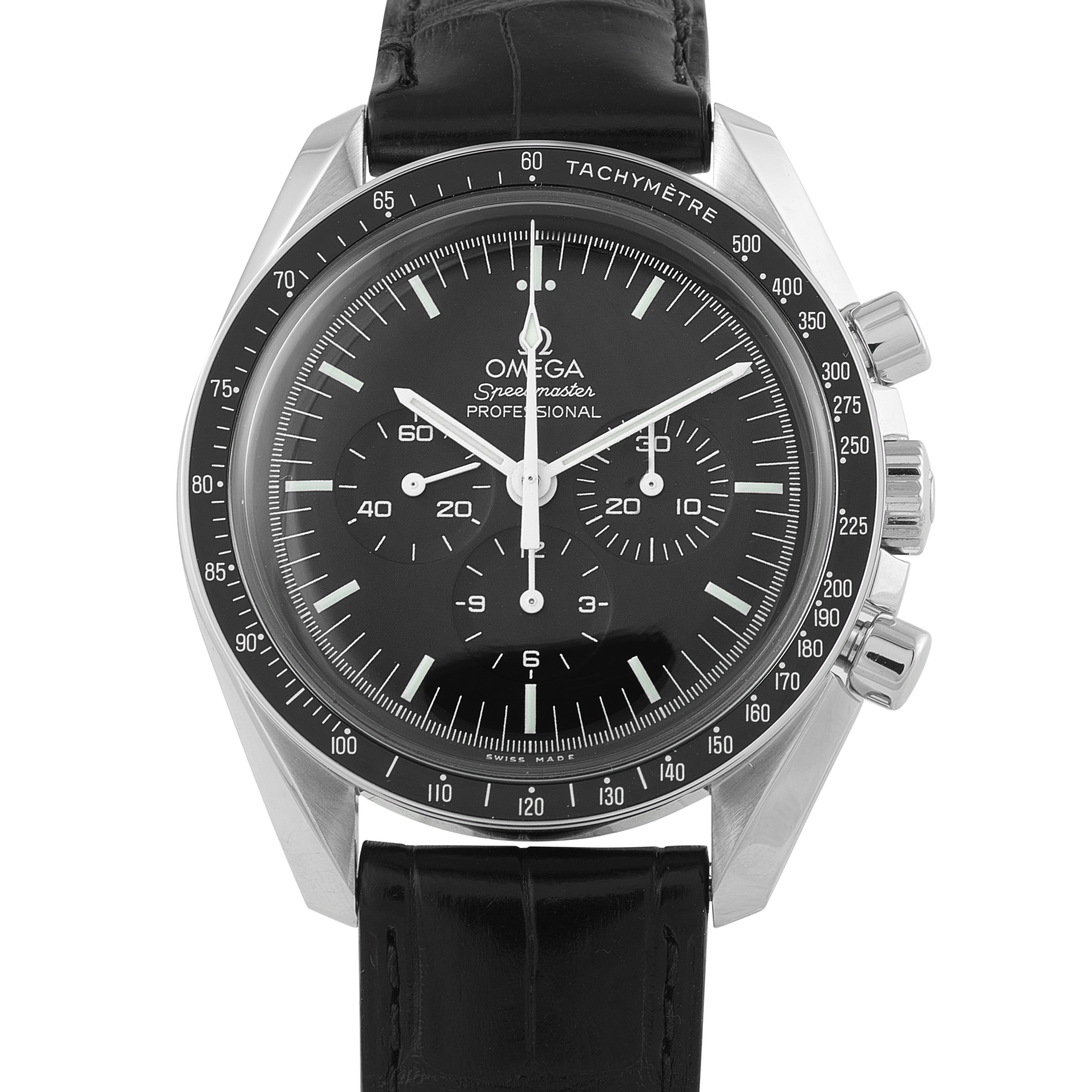 OmegaSpeedmaster Moonwatch Steel on Leather Watch 311.33.42.30.01.001
