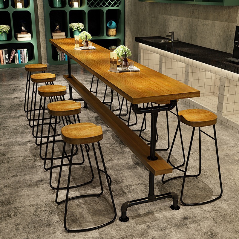 Table Rock Plate Bar Table Light Luxury Long High Home Chair Simple Table and Chair